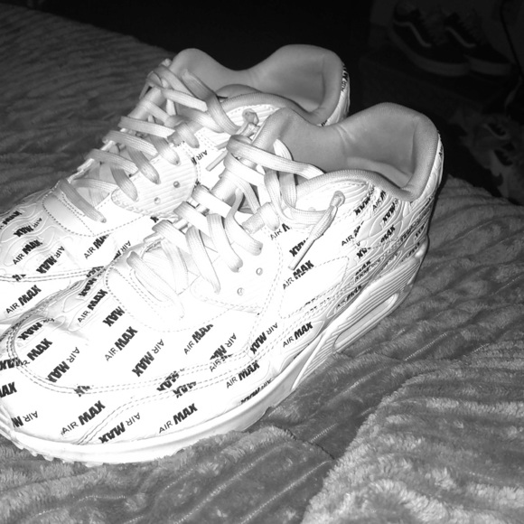 Nike all white tagged airmaxes